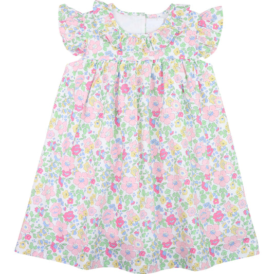 Flutter sleeves floral baby girls summer dress