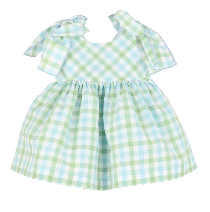 Plaid straps summer toddler girls dresses