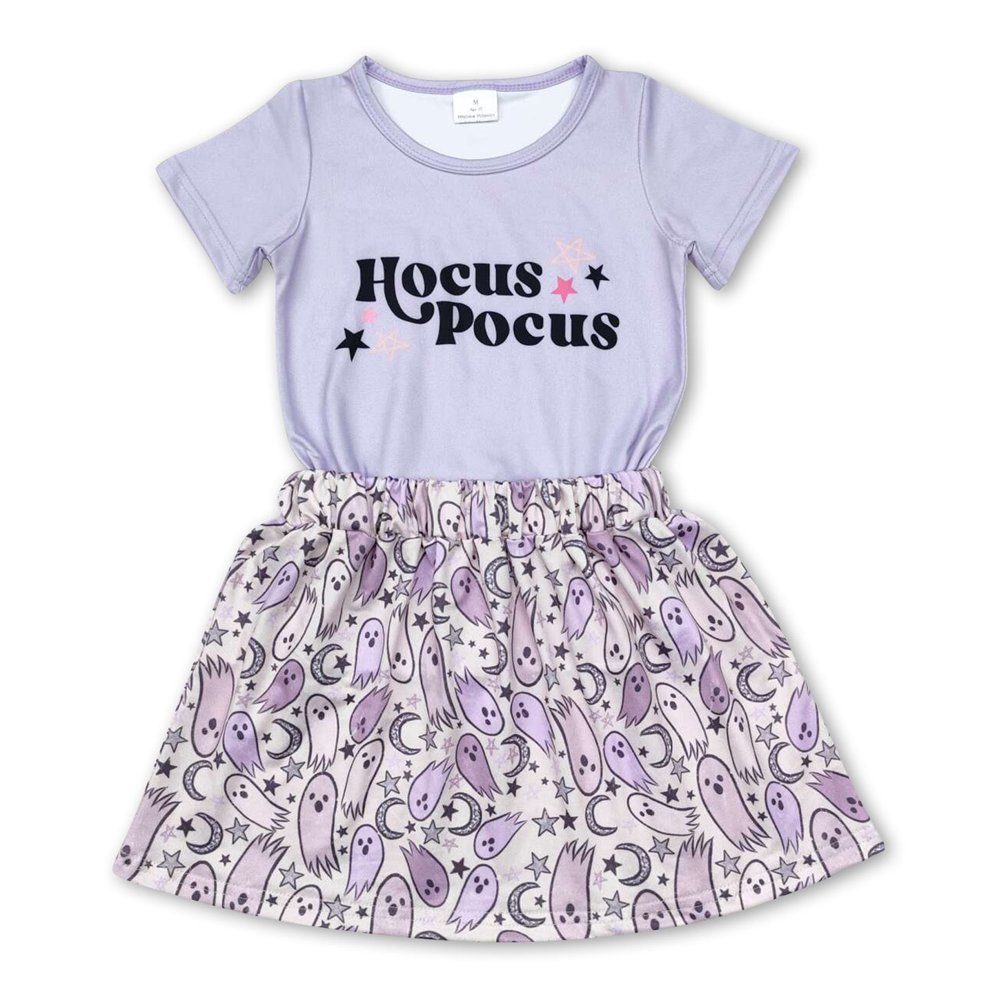 Lavender witches top ghost skirt girls Halloween set