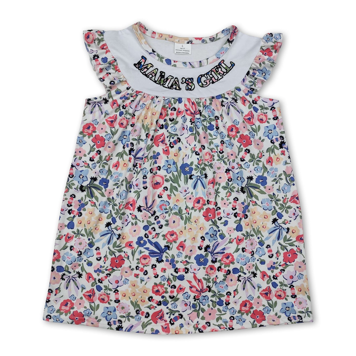 Mama's girl flutter sleeves floral baby girls dresses