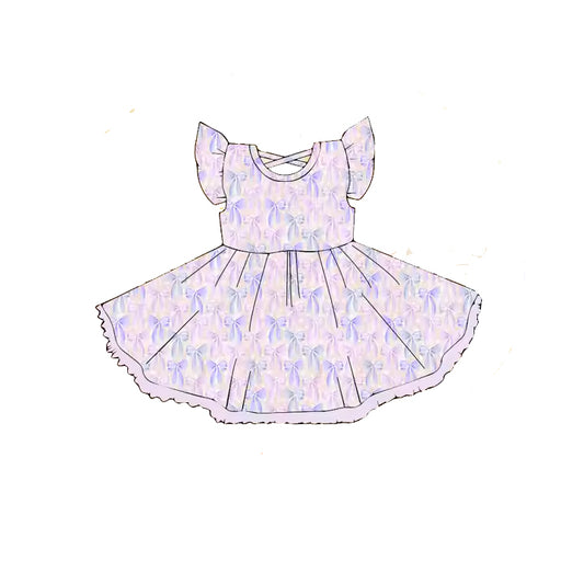 Flutter sleeves lavender baby girls dresses