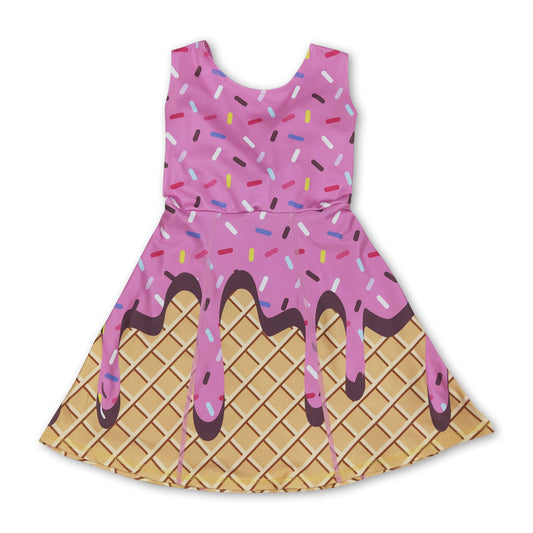 Hot pink sprinkle ice cream kids girls team athletic dress ship from US