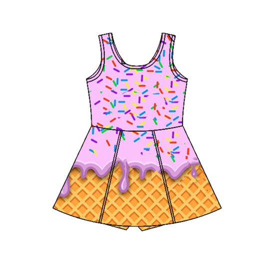 Light pink sprinkle ice cream girls team athletic dresses