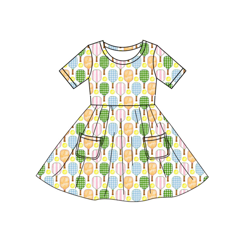 Short sleeves tennis kids girls summer dresses