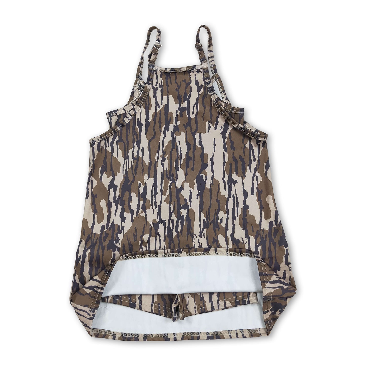 Straps  camo kids girls summer athletic dresses