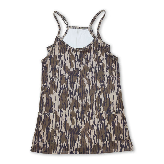 Camo straps adult women summer athletic dress