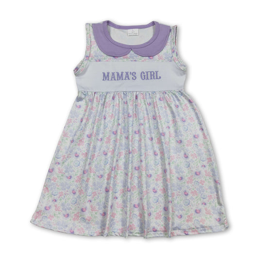 Sleeveless Mama's girl floral baby kids dresses