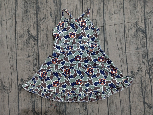Sleeveless camo A U kids girls team athletic dress
