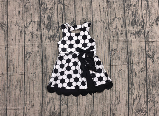 Sleeveless soccer bow kids girls athletic dresses