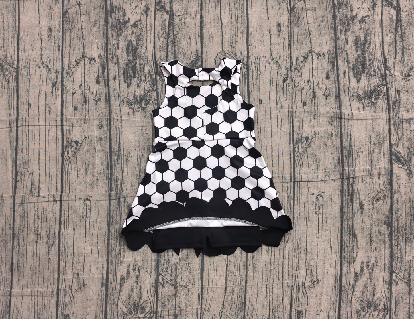 Sleeveless soccer bow kids girls athletic dresses