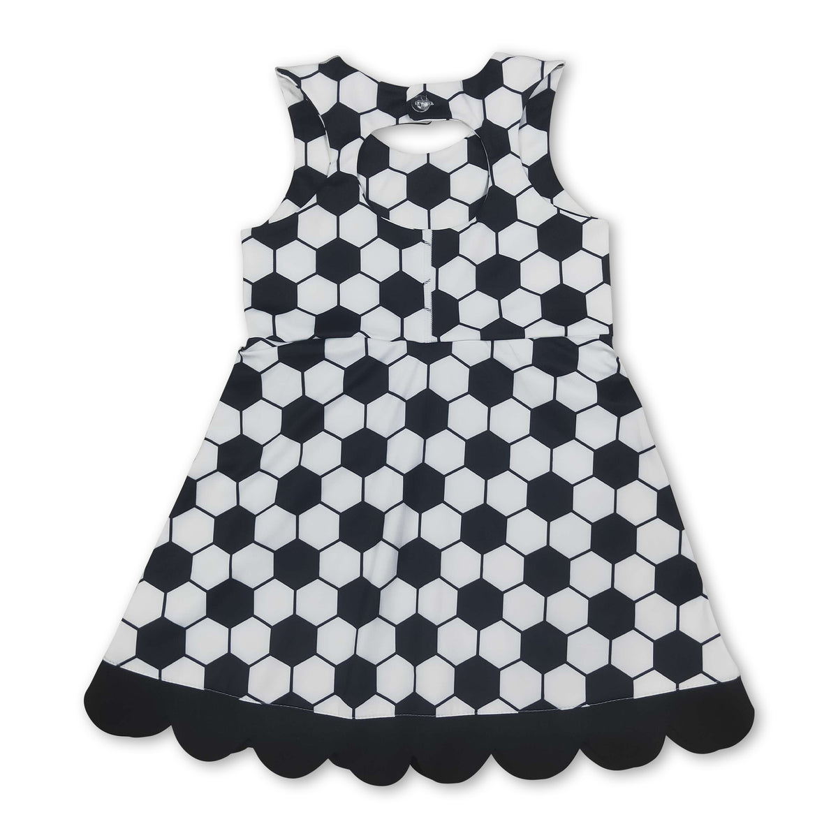Sleeveless soccer bow kids girls athletic dresses
