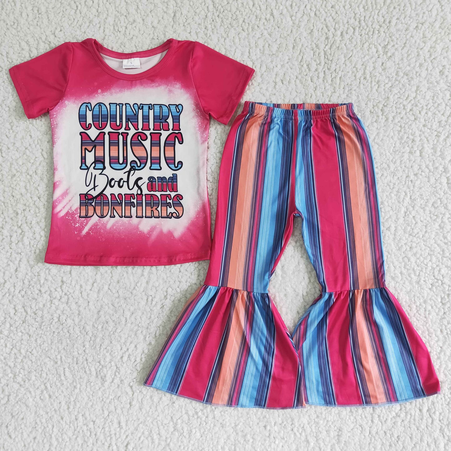 Country music boots and bonfires stripe pants girls clothes