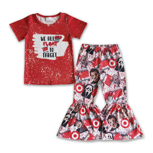 Float shirt scream cart pants girls Halloween clothes