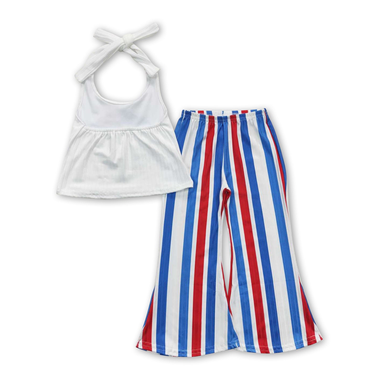 American babe halter top stripe pants girls 4th of july clothes