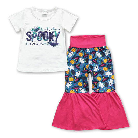 It's spooky season bat ghost pumpkin girls Halloween clothes