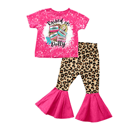 Hot pink bleached music boots singer leopard girls clothes