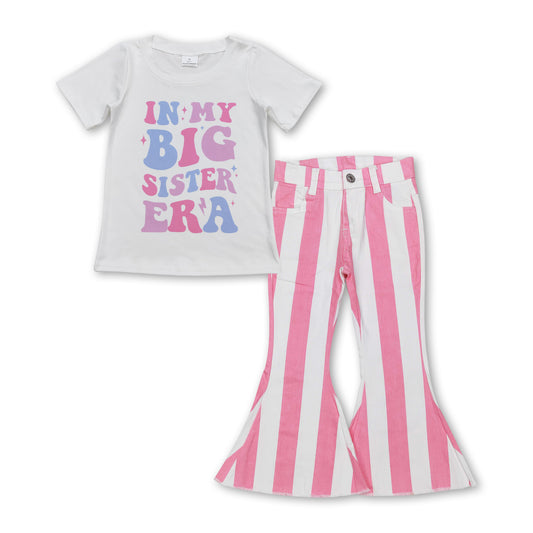 Big sister top pink stripe jeans singer girls clothes