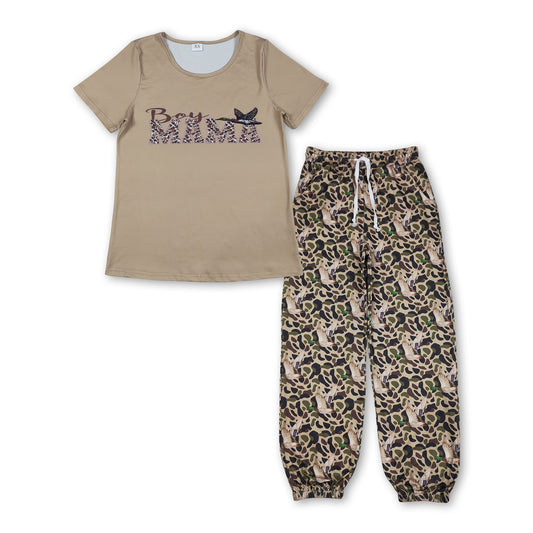 Boy MAMA top duck camo pants adult women outfits