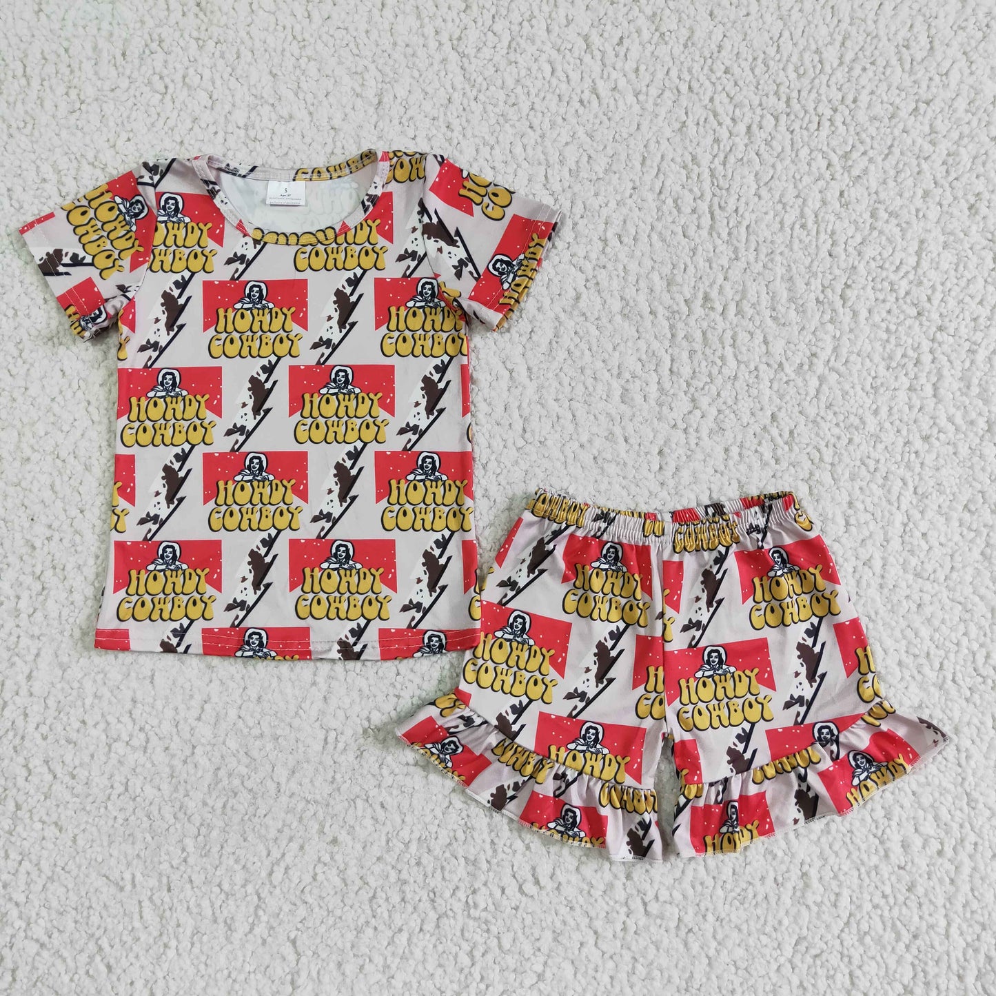 Howdy cowboy kids girls summer outfits