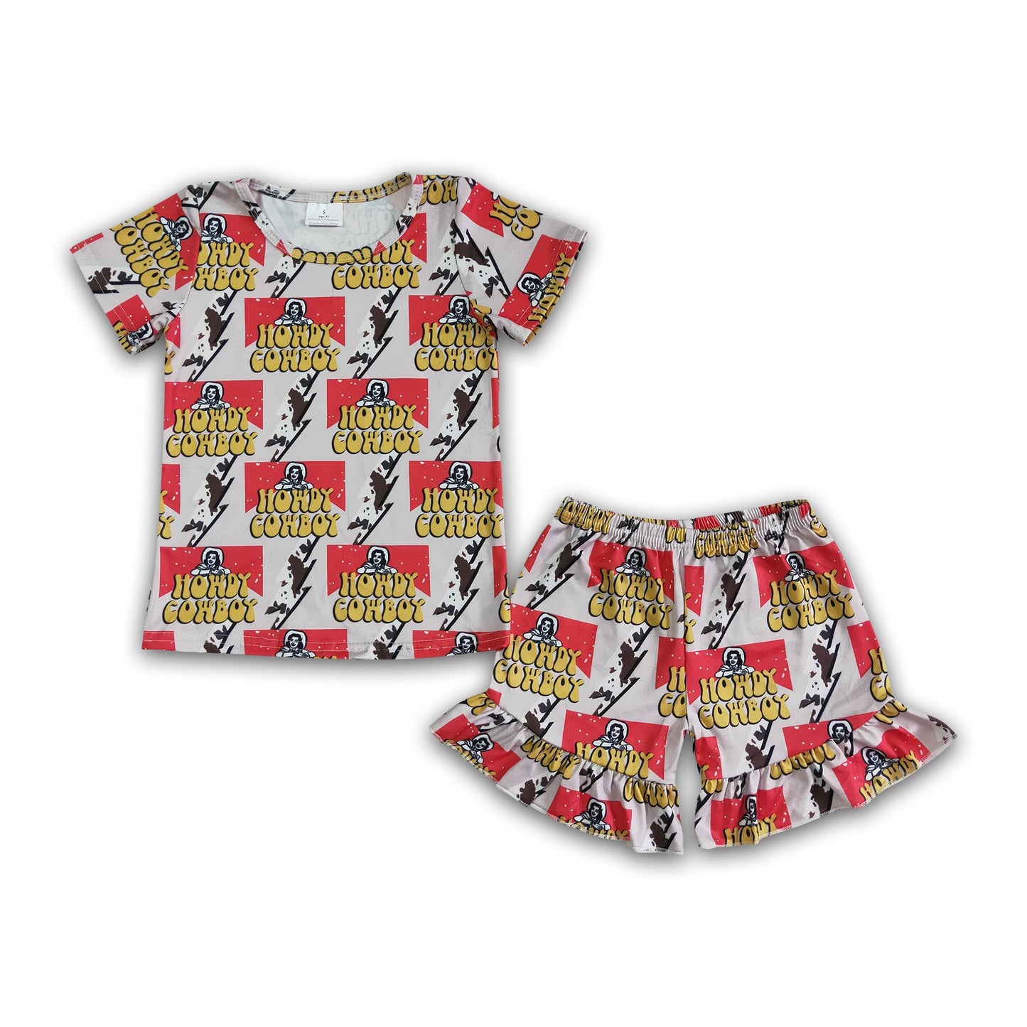 Howdy cowboy kids girls summer outfits