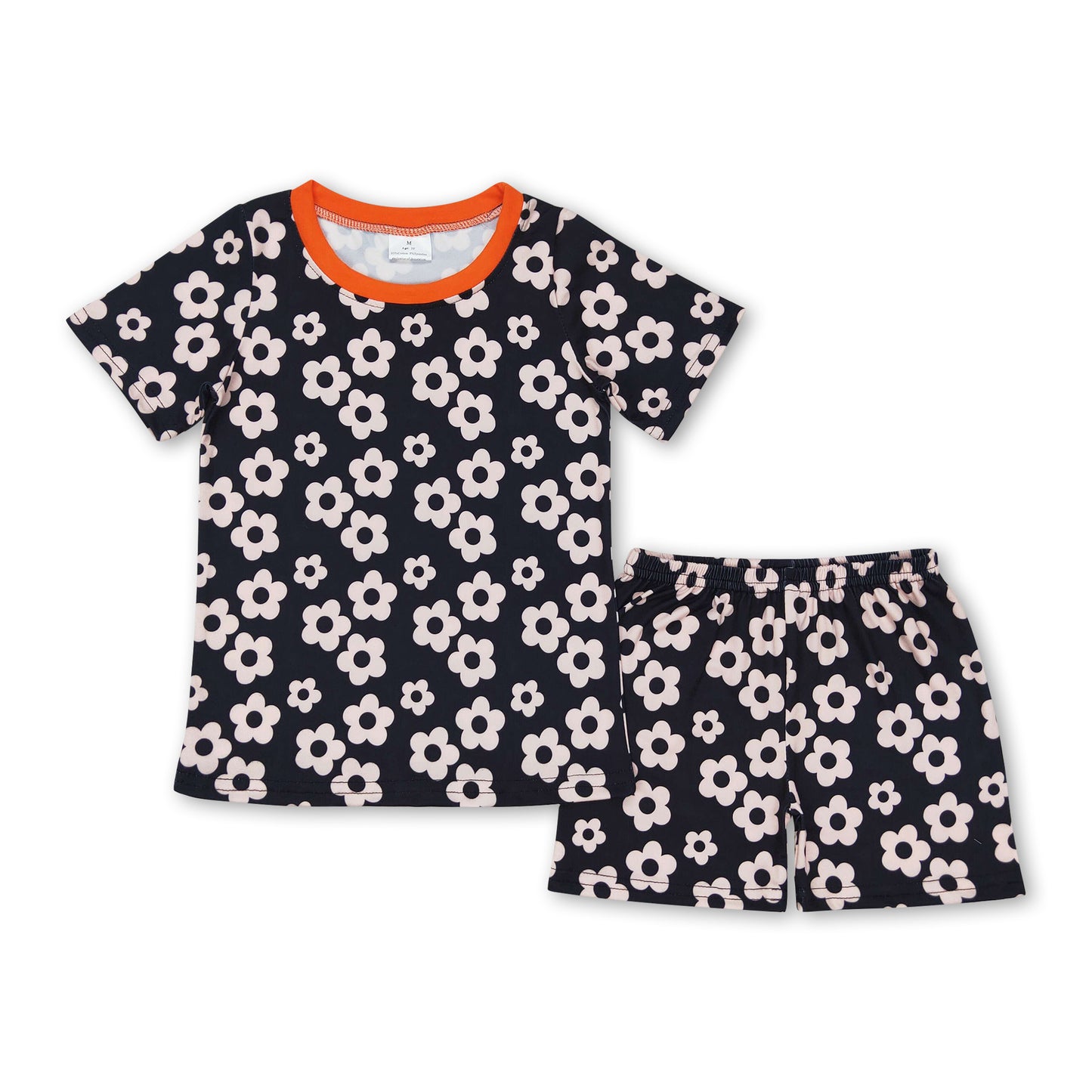 Short sleeves floral top shorts kids girls summer clothes