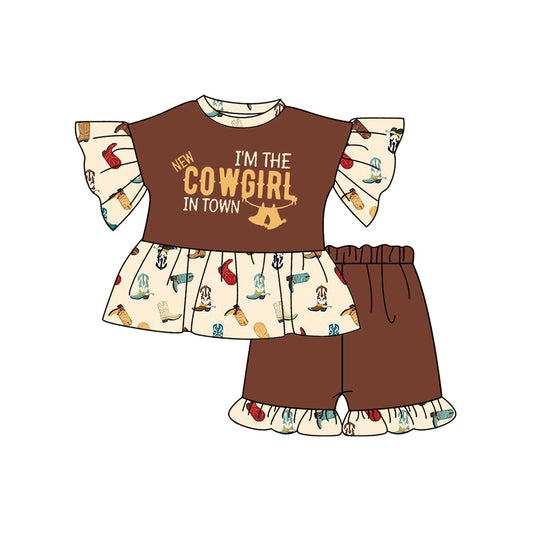 Short sleeves I'm the cowgirl in town boots girls clothes
