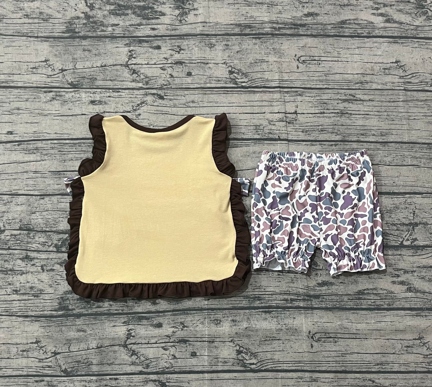 Jesus loves country girl camo bow top shorts toddler outfits