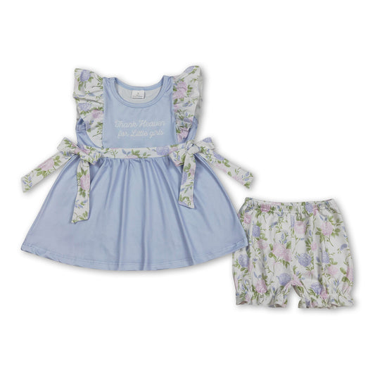 Thank heaven for little girls tunic floral shorts summer set