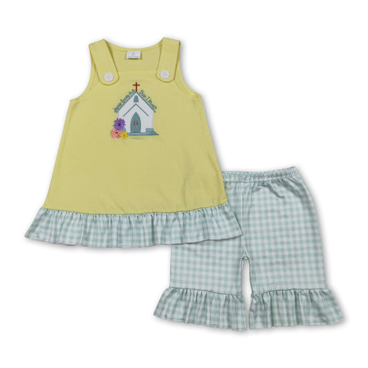 Sleeveless Jesus loves me this I know church girls outfits