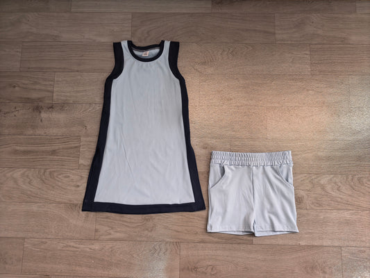 Light blue navy dress shorts girls team active outfits