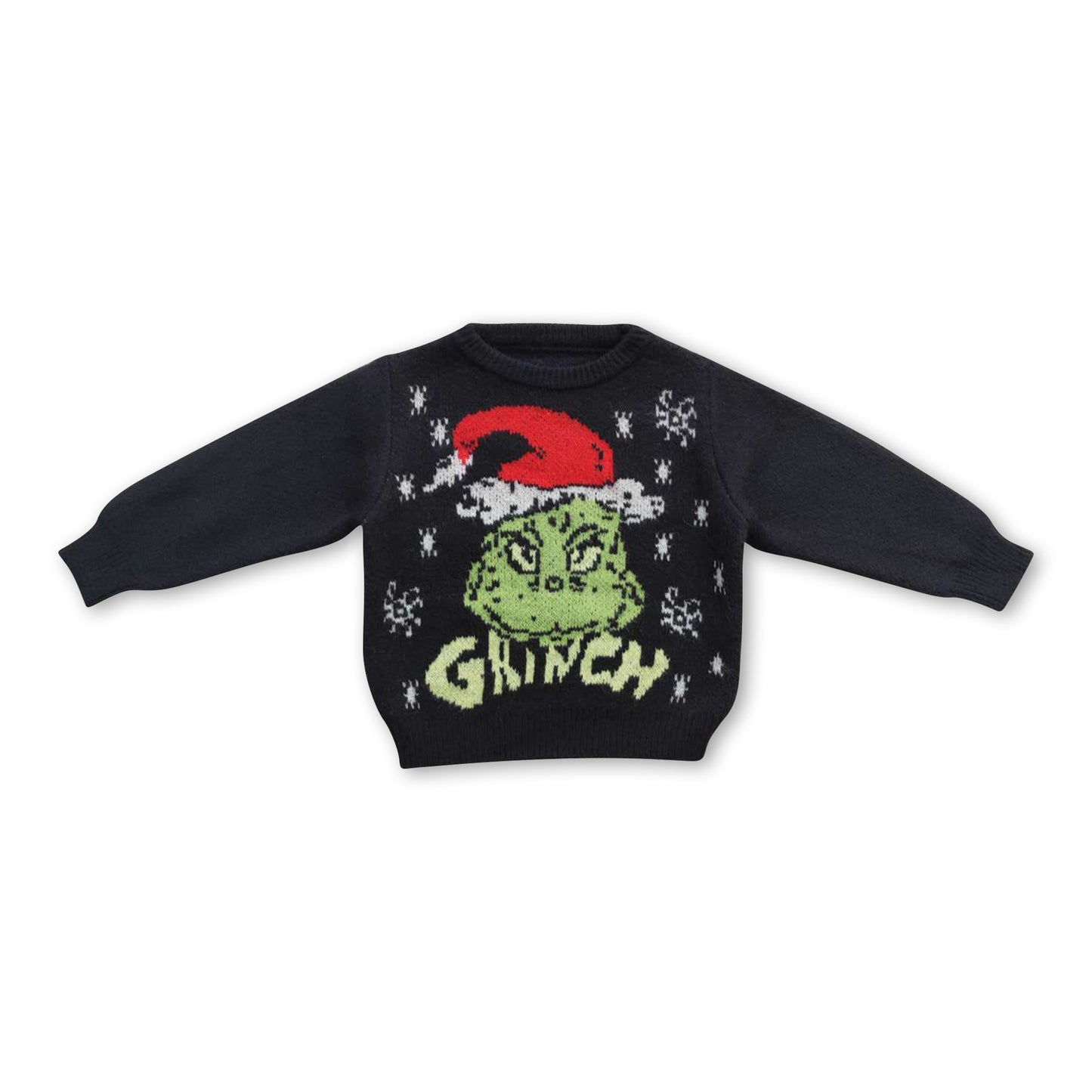 Black green face baby kids Christmas sweater