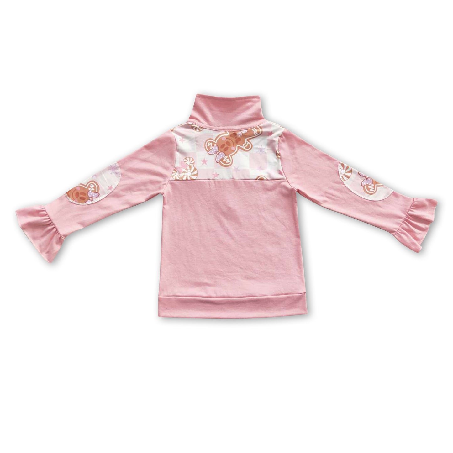 Pink mouse gingerbread candy girls Christmas pullover