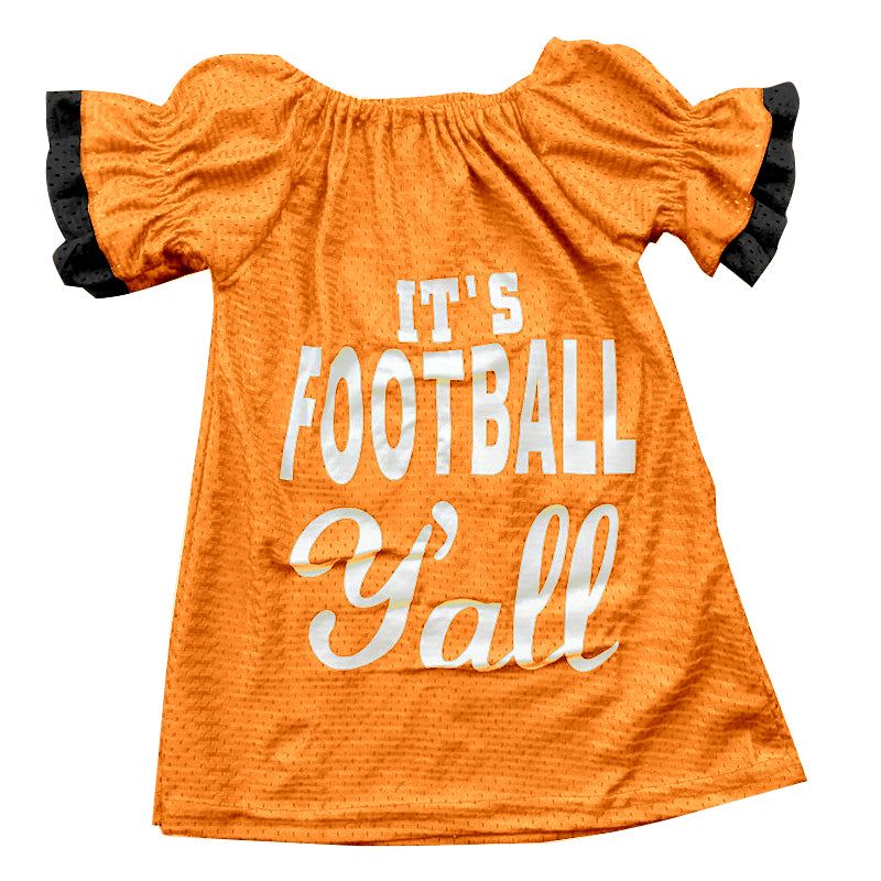 Yellow it's football y'all girls team shirt