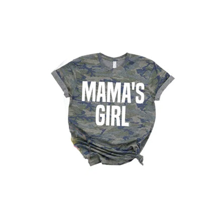 Short sleeves camo mama's girl shirt