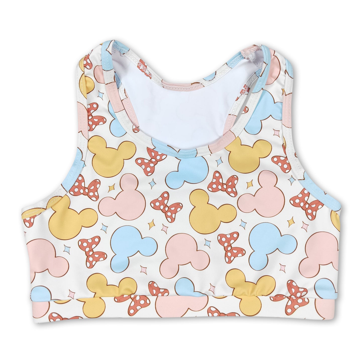 Sleeveless bow mouse baby girls shirt