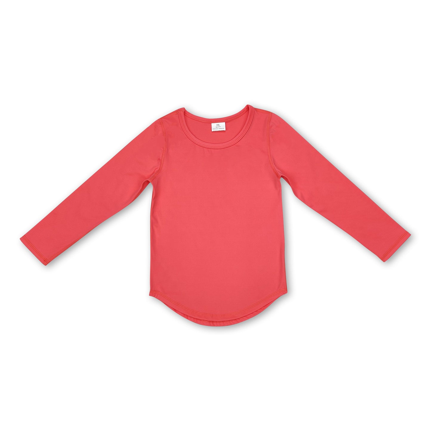 Watermelon red long sleeves kids girls yoga shirt