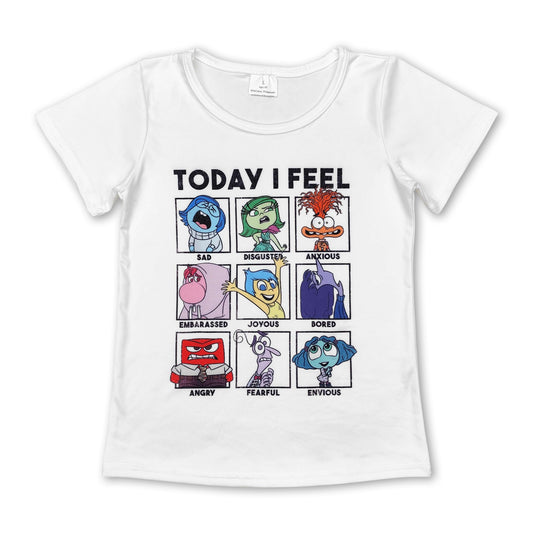 Today I fee emotions short sleeves baby kids shirt