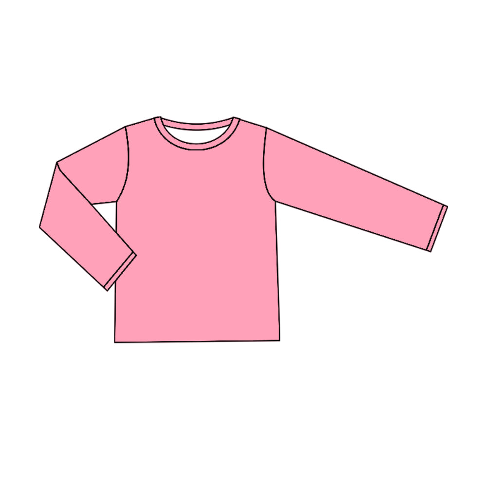 Pink long sleeves kids girls shirt