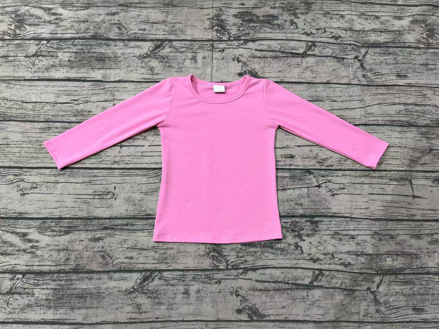 Pink long sleeves kids girls shirt