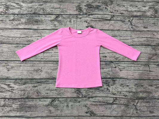 Pink long sleeves kids girls shirt