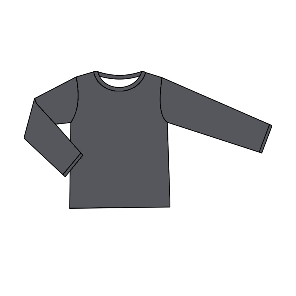 Dark grey long sleeves baby kids shirt