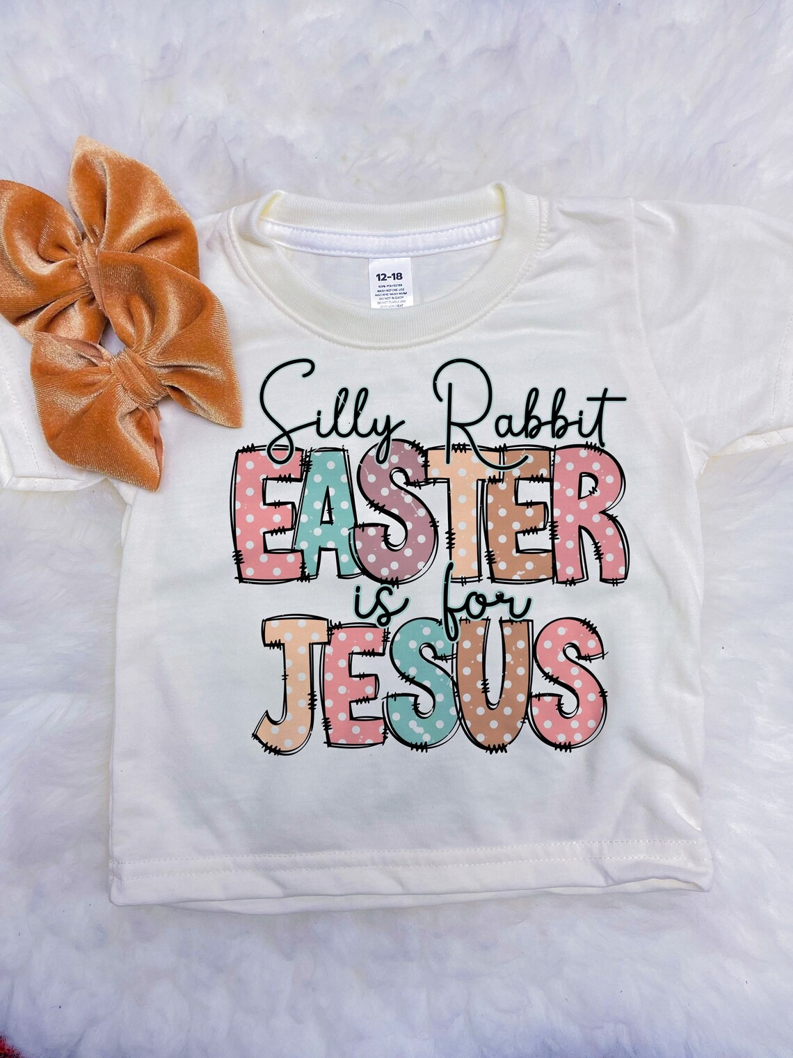 Short sleeves silly rabbit Easter is for jesus girls shirt