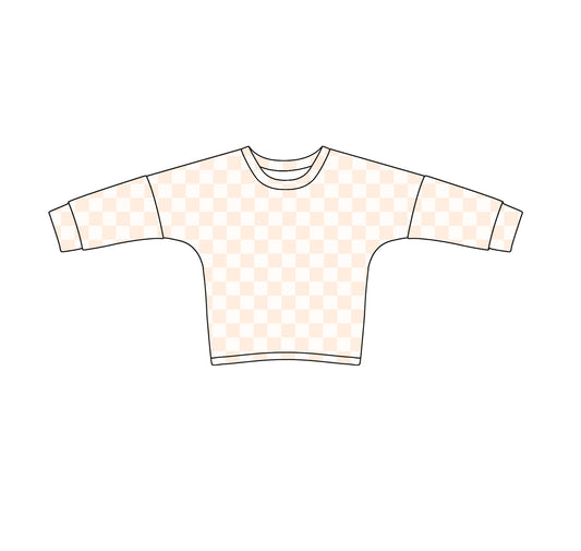 Long sleeves plaid baby girls shirt