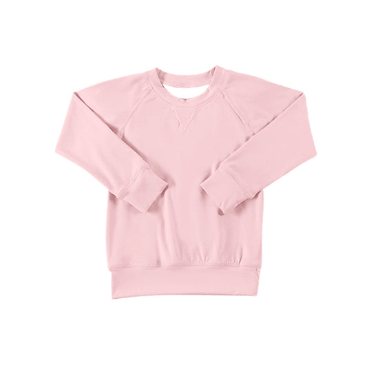 Long sleeves pink kids girls active wear yoga top