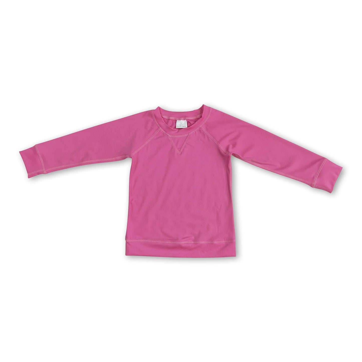 Long sleeves hot pink kids girls active wear yoga top