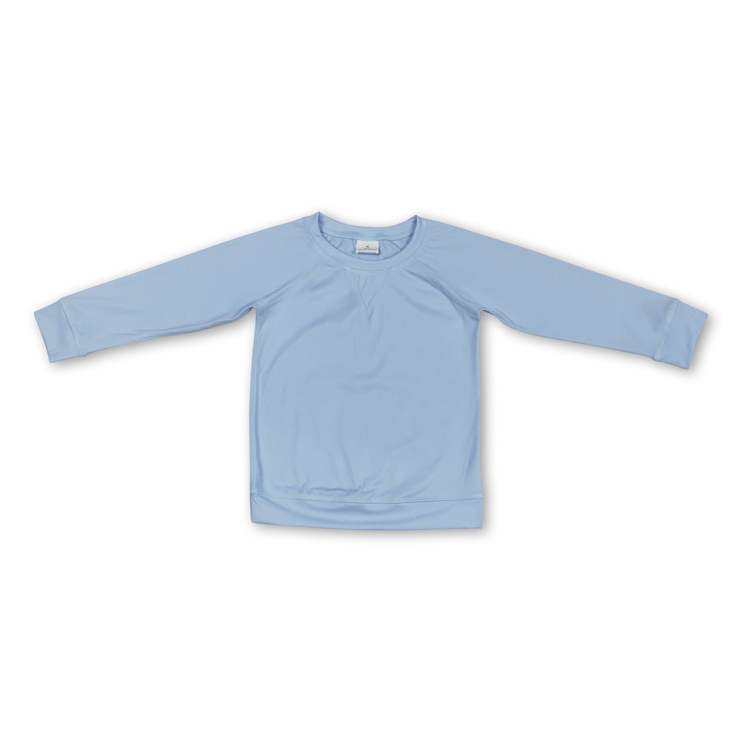 Long sleeves light blue kids girls active wear yoga top