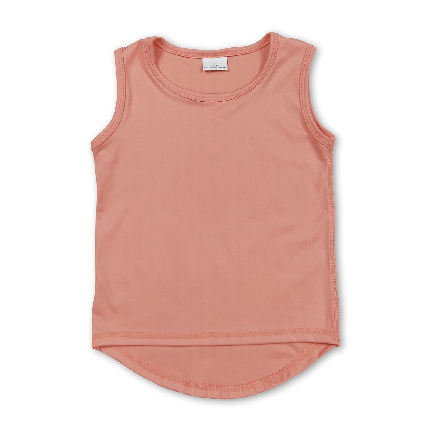 Peach sleeveless kids girls activewear top