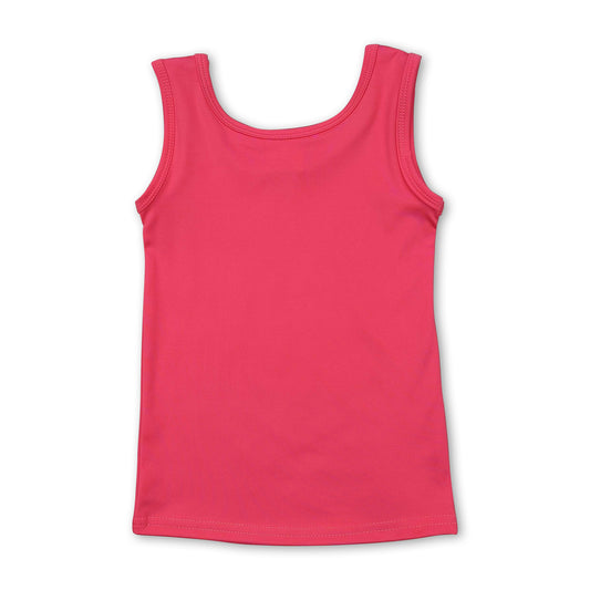 Pink sleeveless kids girls summer activewear top