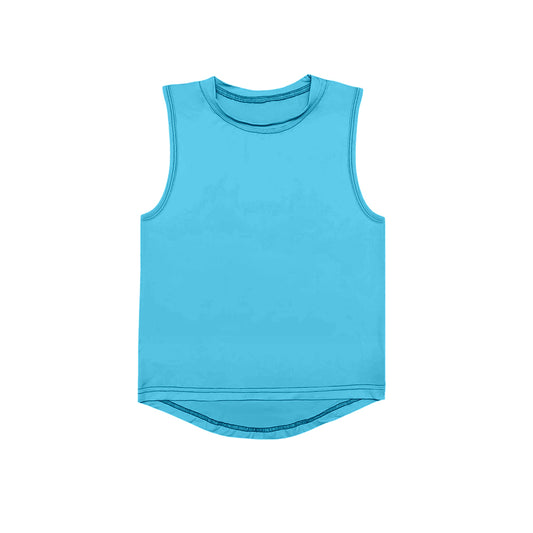 Light blue sleeveless kids girls activewear top