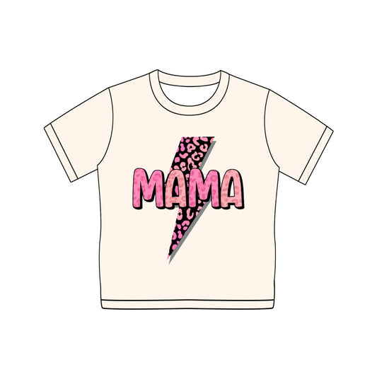Short sleeves mama thunder adult women shirt